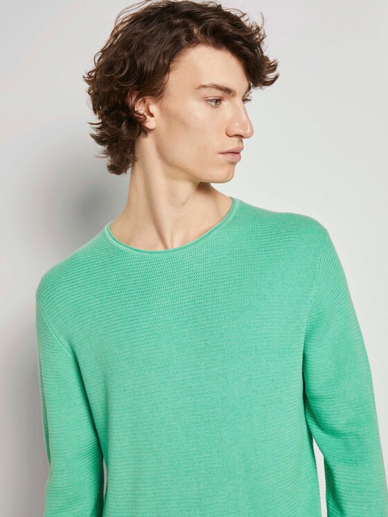 Strukturierter Pullover - Männer - creamy jade melange Strukturierter Pullover - Männer - creamy jade melange - 9 - TOM TAILOR Denim
