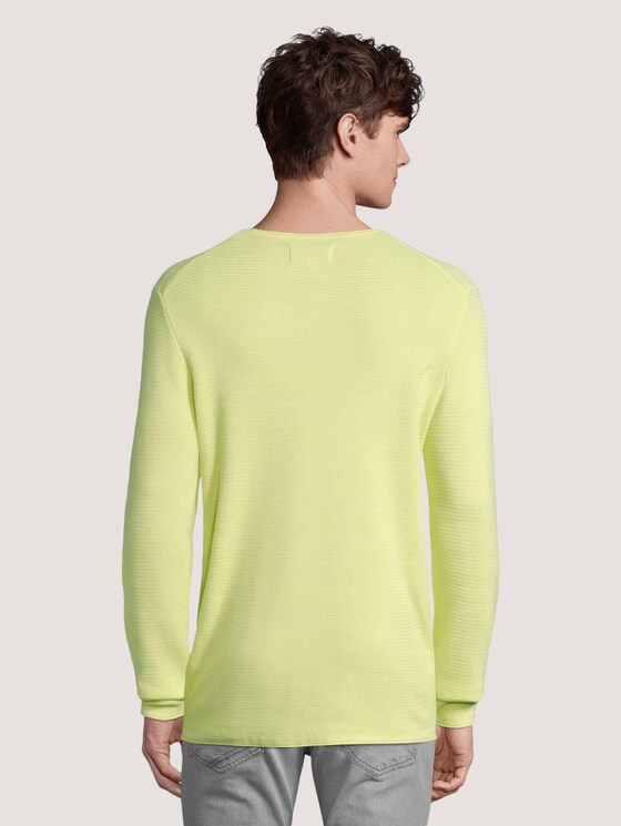 Strukturierter Pullover - Männer - lemon cream melange Strukturierter Pullover - Männer - lemon cream melange - 2 - TOM TAILOR Denim