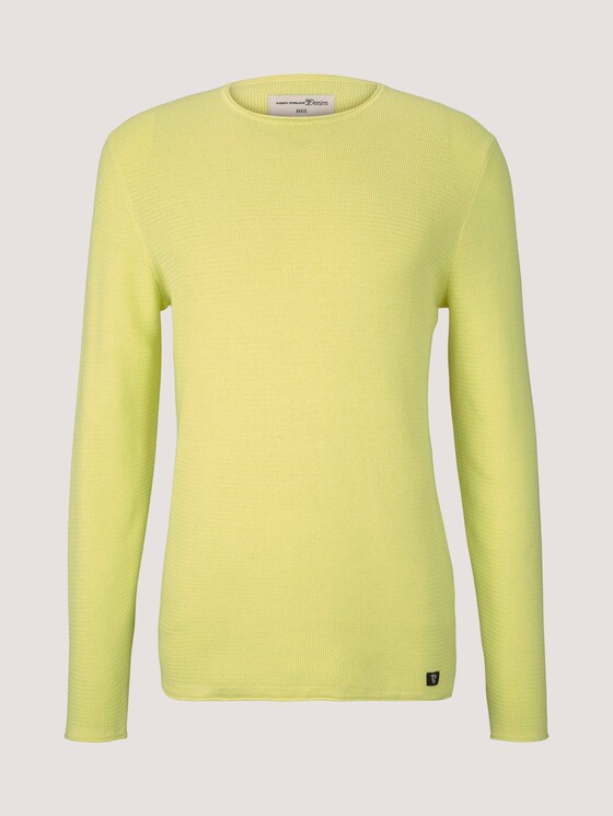 Strukturierter Pullover - Männer - lemon cream melange Strukturierter Pullover - Männer - lemon cream melange - 7 - TOM TAILOR Denim