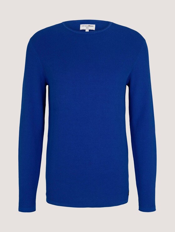 Strukturierter Pullover - Männer - active blue melange Strukturierter Pullover - Männer - active blue melange - 7 - TOM TAILOR Denim