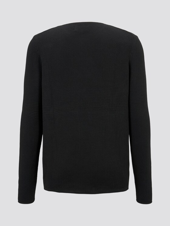 Strukturierter Pullover - Männer - Black Strukturierter Pullover - Männer - Black - 8 - TOM TAILOR Denim