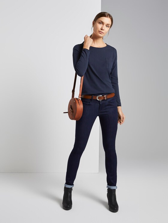 Lange mouwen shirt met borstzak - Vrouwen - Sky Captain Blue Lange mouwen shirt met borstzak - Vrouwen - Sky Captain Blue - 3 - TOM TAILOR