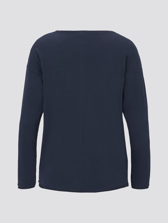 Lange mouwen shirt met borstzak - Vrouwen - Sky Captain Blue Lange mouwen shirt met borstzak - Vrouwen - Sky Captain Blue - 8 - TOM TAILOR