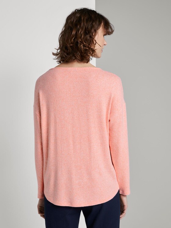 Langarmshirt mit Print - Frauen - fruity melon melange Langarmshirt mit Print - Frauen - fruity melon melange - 2 - TOM TAILOR