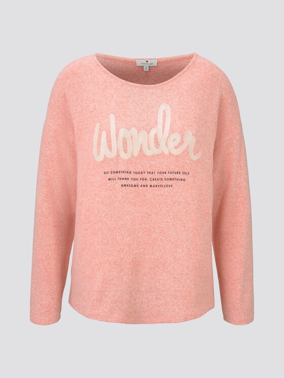 Langarmshirt mit Print - Frauen - fruity melon melange Langarmshirt mit Print - Frauen - fruity melon melange - 7 - TOM TAILOR
