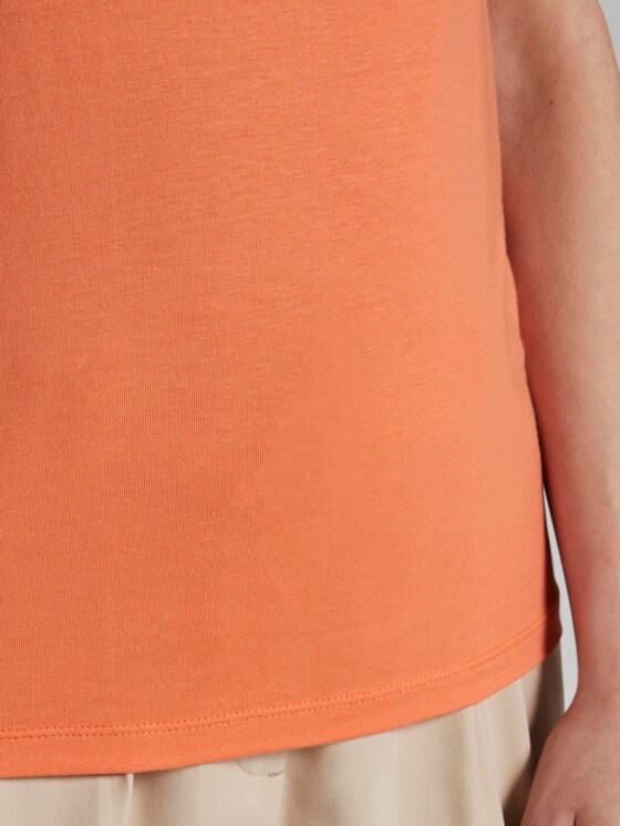 Top mit Spitzenborte - Frauen - fruity melon orange Top mit Spitzenborte - Frauen - fruity melon orange - 10 - TOM TAILOR