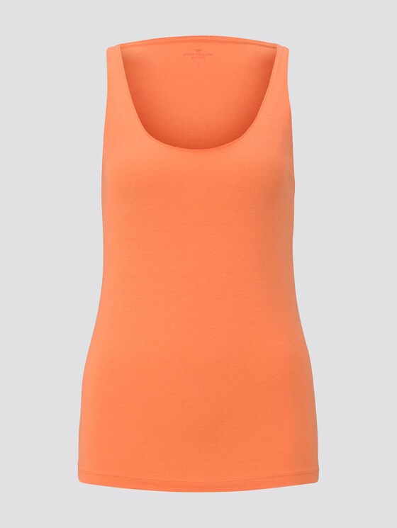 Top mit Spitzenborte - Frauen - fruity melon orange Top mit Spitzenborte - Frauen - fruity melon orange - 7 - TOM TAILOR