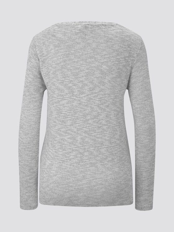 T-shirt mit Knotendetail - Frauen - Silver Grey Melange T-shirt mit Knotendetail - Frauen - Silver Grey Melange - 8 - TOM TAILOR