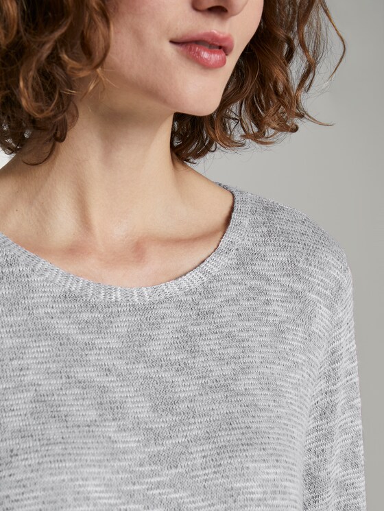 T-shirt mit Knotendetail - Frauen - Silver Grey Melange T-shirt mit Knotendetail - Frauen - Silver Grey Melange - 9 - TOM TAILOR