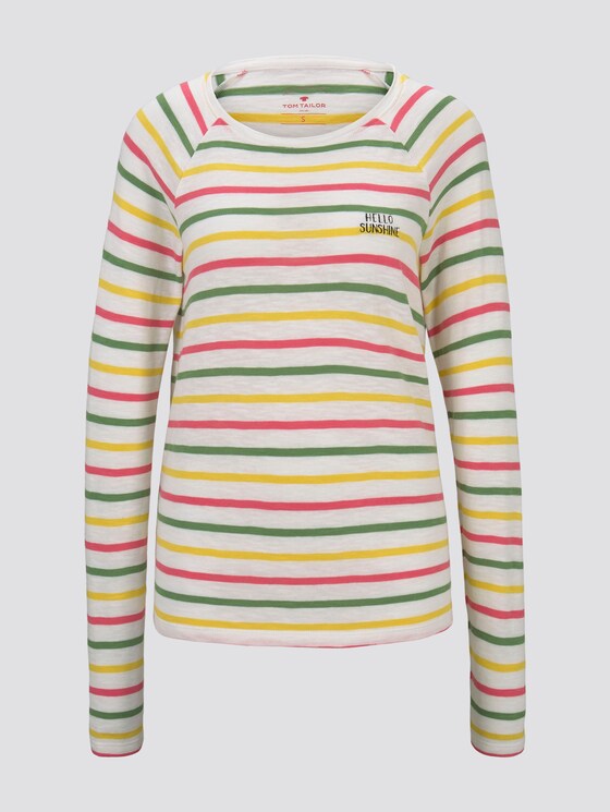 Gestreiftes Jersey Langarmshirt - Frauen - offwhite multicolor stripe Gestreiftes Jersey Langarmshirt - Frauen - offwhite multicolor stripe - 7 - TOM TAILOR