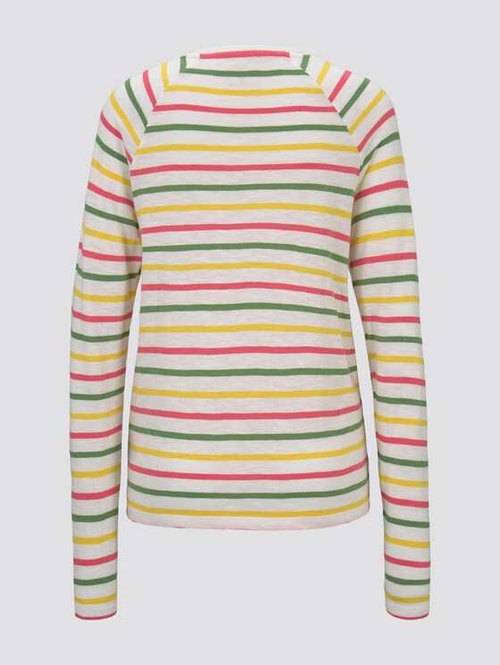 Gestreiftes Jersey Langarmshirt - Frauen - offwhite multicolor stripe Gestreiftes Jersey Langarmshirt - Frauen - offwhite multicolor stripe - 8 - TOM TAILOR