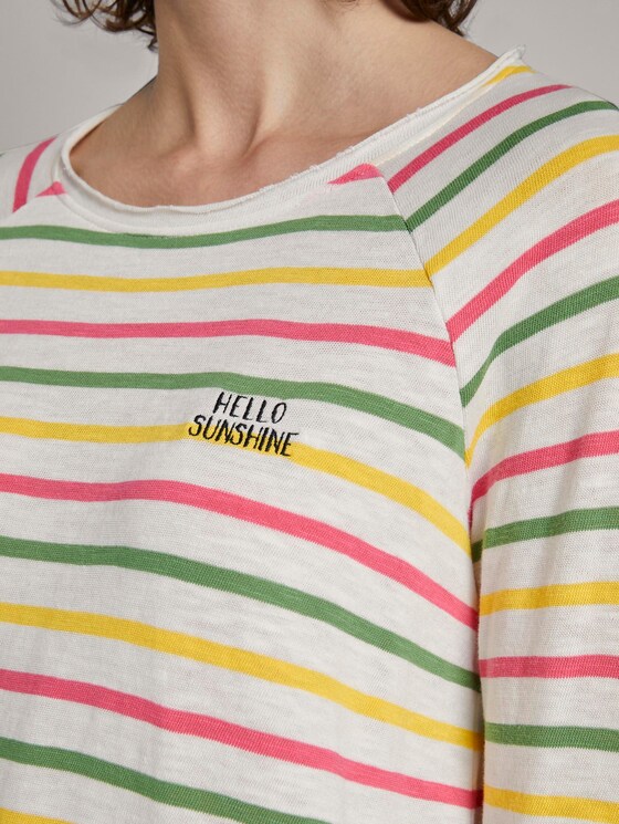 Gestreiftes Jersey Langarmshirt - Frauen - offwhite multicolor stripe Gestreiftes Jersey Langarmshirt - Frauen - offwhite multicolor stripe - 9 - TOM TAILOR