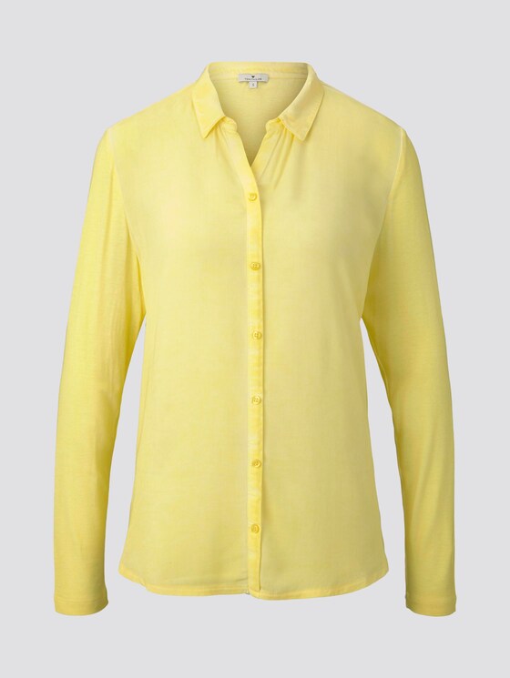 Blouse top met sierknoopsluiting - Vrouwen - jasmine yellow Blouse top met sierknoopsluiting - Vrouwen - jasmine yellow - 7 - TOM TAILOR