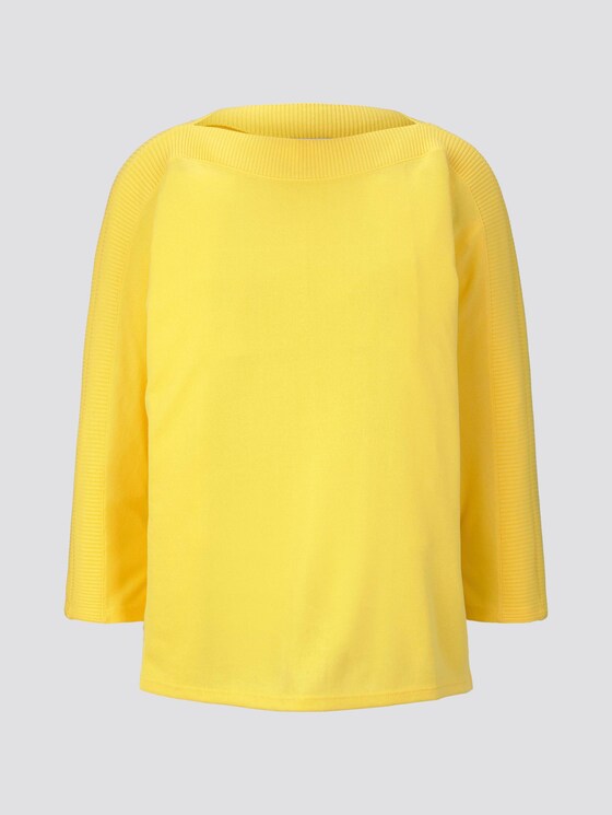 T-Shirt mit U-Boot-Ausschnitt - Frauen - jasmine yellow T-Shirt mit U-Boot-Ausschnitt - Frauen - jasmine yellow - 7 - TOM TAILOR