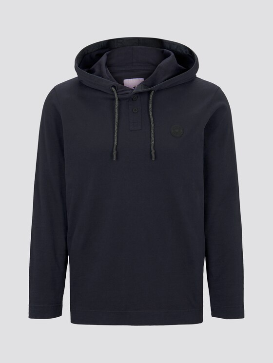 Langarmshirt mit Kapuze - Männer - Knitted Navy Langarmshirt mit Kapuze - Männer - Knitted Navy - 7 - TOM TAILOR