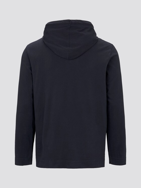 Langarmshirt mit Kapuze - Männer - Knitted Navy Langarmshirt mit Kapuze - Männer - Knitted Navy - 8 - TOM TAILOR