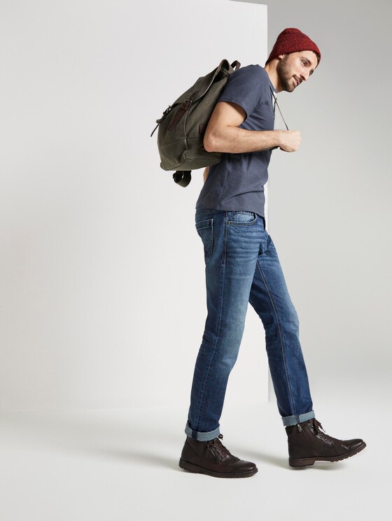 Gestreiftes Henley-T-Shirt - Männer - cyber grey yarndye stripe Gestreiftes Henley-T-Shirt - Männer - cyber grey yarndye stripe - 3 - TOM TAILOR