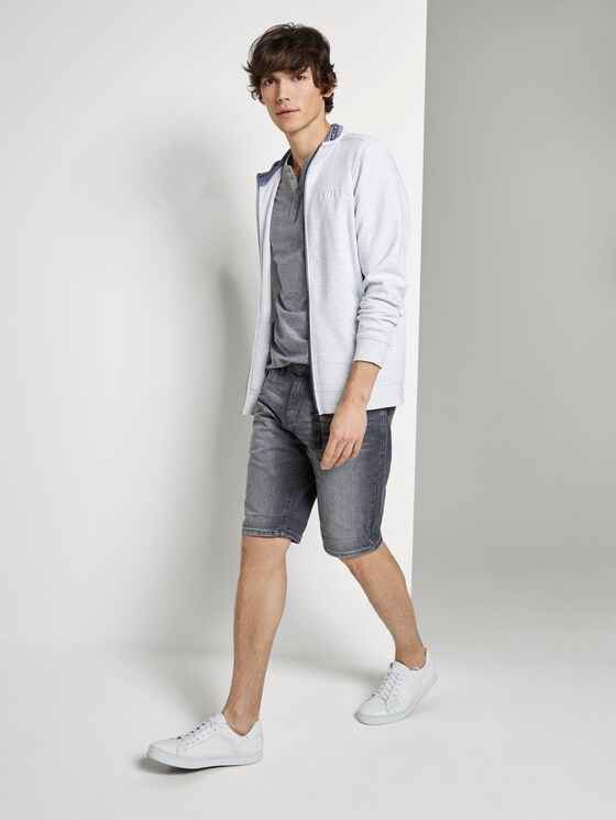Gestreiftes Henley-T-Shirt - Männer - tarmac grey yarndye stripe Gestreiftes Henley-T-Shirt - Männer - tarmac grey yarndye stripe - 3 - TOM TAILOR