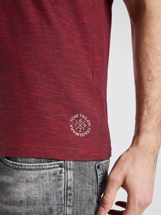 Gestreiftes Henley-T-Shirt - Männer - red navy stripe Gestreiftes Henley-T-Shirt - Männer - red navy stripe - 10 - TOM TAILOR
