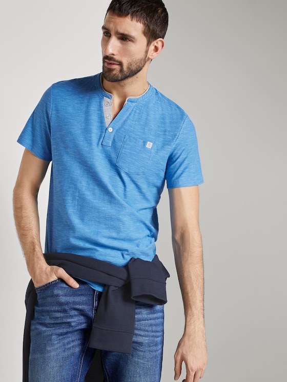 Gestreiftes Henley-T-Shirt - Männer - blue fine stripe Gestreiftes Henley-T-Shirt - Männer - blue fine stripe - 5 - TOM TAILOR