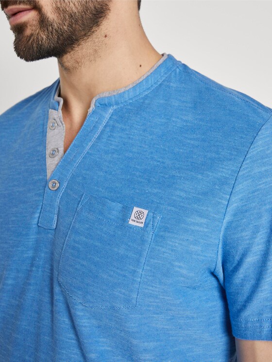 Gestreiftes Henley-T-Shirt - Männer - blue fine stripe Gestreiftes Henley-T-Shirt - Männer - blue fine stripe - 9 - TOM TAILOR