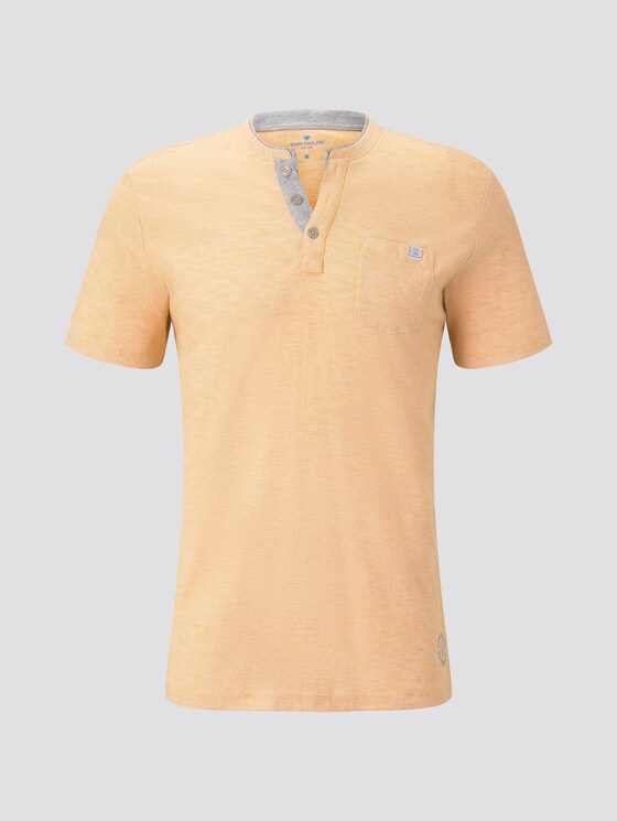 Gestreiftes Henley-T-Shirt - Männer - yellow white fine stripe Gestreiftes Henley-T-Shirt - Männer - yellow white fine stripe - 7 - TOM TAILOR