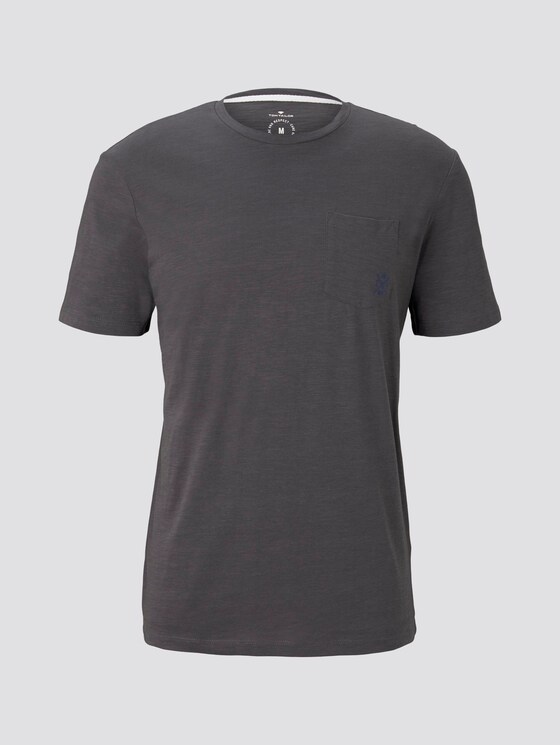 Meliertes T-Shirt mit Bio-Baumwolle - Männer - Tarmac Grey Meliertes T-Shirt mit Bio-Baumwolle - Männer - Tarmac Grey - 7 - TOM TAILOR