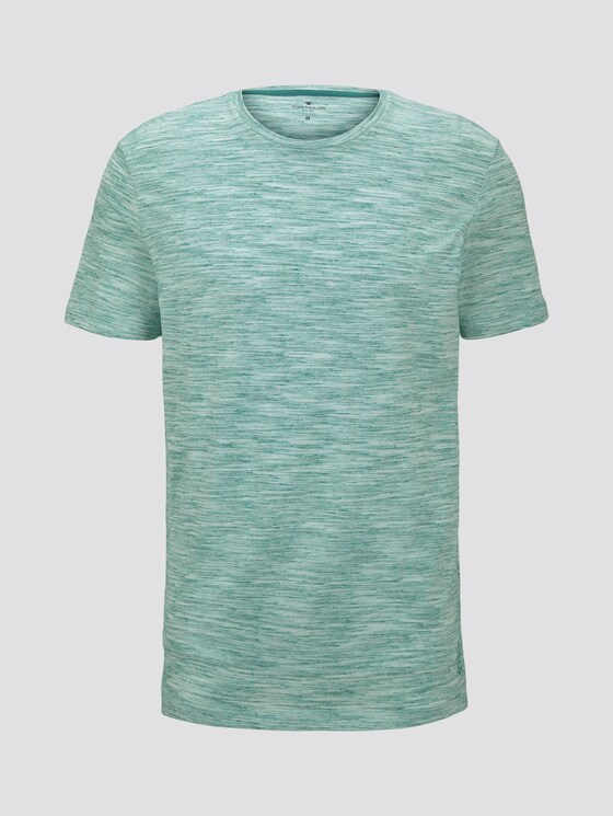 Basic Two-Tone T-Shirt - Männer - green offwhite streaky inject Basic Two-Tone T-Shirt - Männer - green offwhite streaky inject - 7 - TOM TAILOR