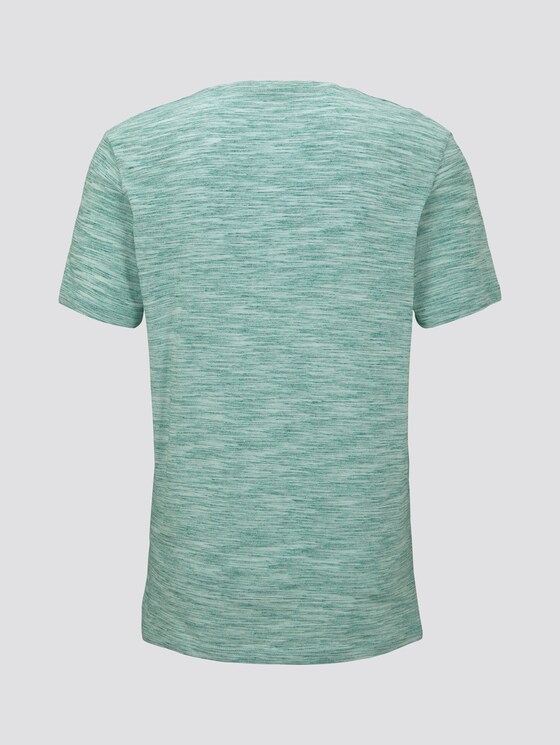 Basic Two-Tone T-Shirt - Männer - green offwhite streaky inject Basic Two-Tone T-Shirt - Männer - green offwhite streaky inject - 8 - TOM TAILOR