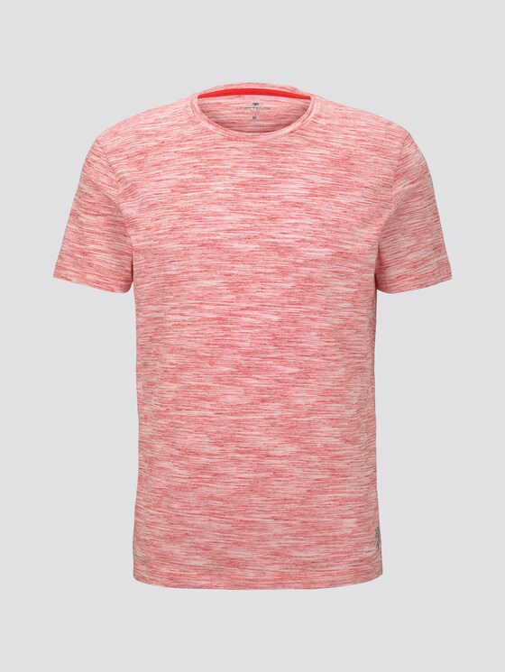 Basic Two-Tone T-Shirt - Männer - red offwhite streaky inject Basic Two-Tone T-Shirt - Männer - red offwhite streaky inject - 7 - TOM TAILOR