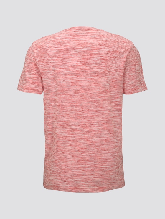 Basic Two-Tone T-Shirt - Männer - red offwhite streaky inject Basic Two-Tone T-Shirt - Männer - red offwhite streaky inject - 8 - TOM TAILOR