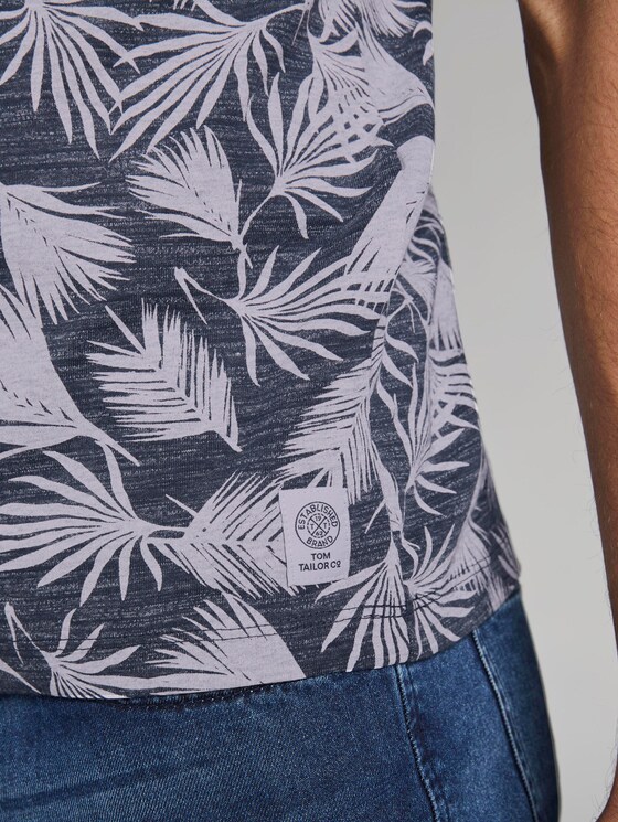 T-Shirt mit Allover-Print - Männer - dark blue palm leaf design T-Shirt mit Allover-Print - Männer - dark blue palm leaf design - 10 - TOM TAILOR