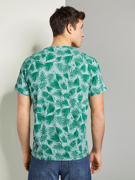 T-Shirt mit Allover-Print - Männer - green small palm leaf design T-Shirt mit Allover-Print - Männer - green small palm leaf design - 2 - TOM TAILOR
