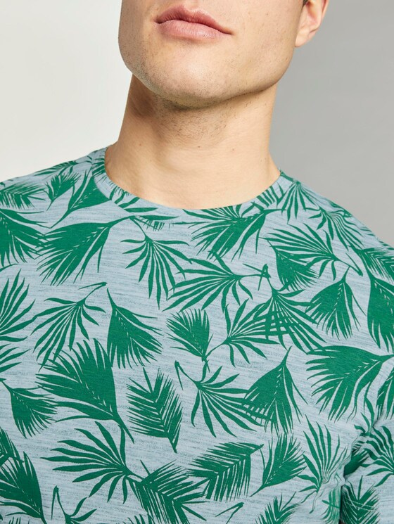 T-Shirt mit Allover-Print - Männer - green small palm leaf design T-Shirt mit Allover-Print - Männer - green small palm leaf design - 9 - TOM TAILOR