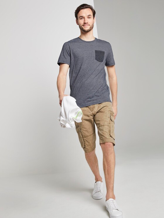 Gestreiftes T-Shirt mit Brusttasche - Männer - navy mocktwist stripe Gestreiftes T-Shirt mit Brusttasche - Männer - navy mocktwist stripe - 3 - TOM TAILOR