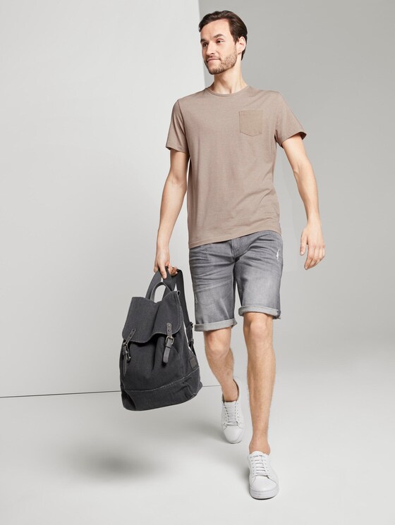 Gestreiftes T-Shirt mit Brusttasche - Männer - sandy mocktwist stripe Gestreiftes T-Shirt mit Brusttasche - Männer - sandy mocktwist stripe - 3 - TOM TAILOR