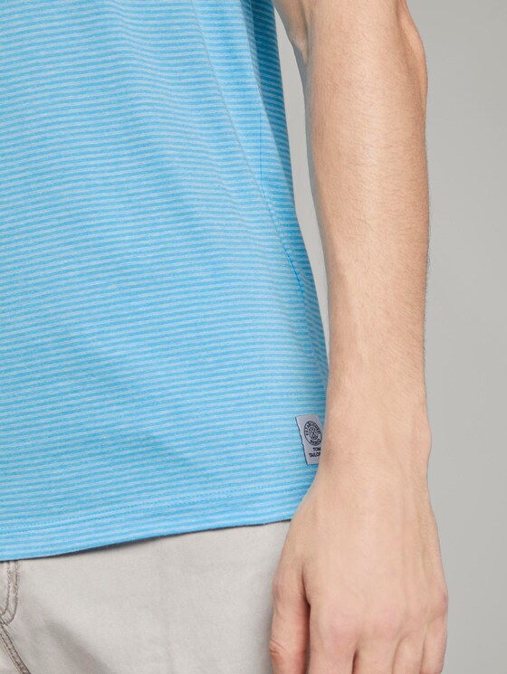 Gestreiftes T-Shirt mit Brusttasche - Männer - teal mocktwist stripe Gestreiftes T-Shirt mit Brusttasche - Männer - teal mocktwist stripe - 10 - TOM TAILOR
