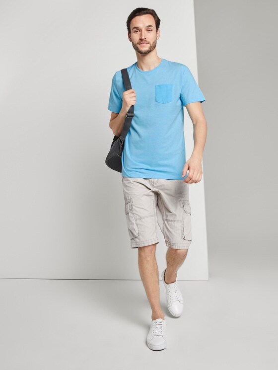 Gestreiftes T-Shirt mit Brusttasche - Männer - teal mocktwist stripe Gestreiftes T-Shirt mit Brusttasche - Männer - teal mocktwist stripe - 3 - TOM TAILOR