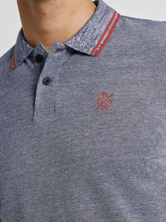 Poloshirt in Two-Tone Optik - Männer - navy two tone pique Poloshirt in Two-Tone Optik - Männer - navy two tone pique - 10 - TOM TAILOR