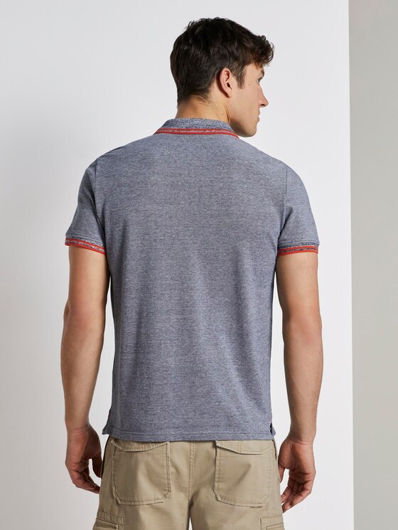 Poloshirt in Two-Tone Optik - Männer - navy two tone pique Poloshirt in Two-Tone Optik - Männer - navy two tone pique - 2 - TOM TAILOR