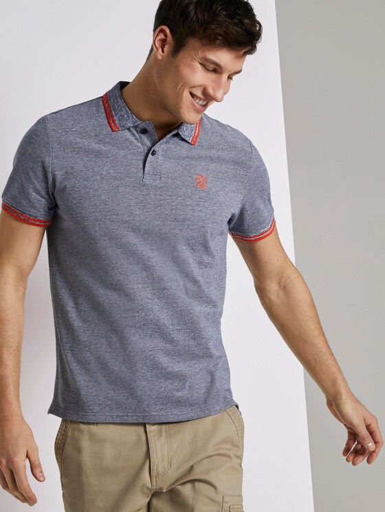 Poloshirt in Two-Tone Optik - Männer - navy two tone pique Poloshirt in Two-Tone Optik - Männer - navy two tone pique - 5 - TOM TAILOR