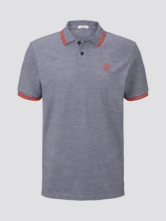 Poloshirt in Two-Tone Optik - Männer - navy two tone pique Poloshirt in Two-Tone Optik - Männer - navy two tone pique - 7 - TOM TAILOR