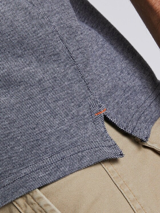 Poloshirt in Two-Tone Optik - Männer - navy two tone pique Poloshirt in Two-Tone Optik - Männer - navy two tone pique - 9 - TOM TAILOR