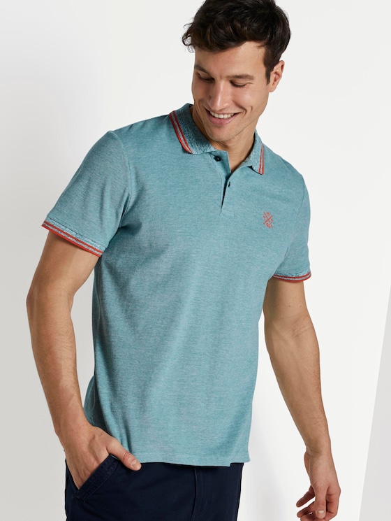 Poloshirt in Two-Tone Optik - Männer - green two tone pique Poloshirt in Two-Tone Optik - Männer - green two tone pique - 5 - TOM TAILOR