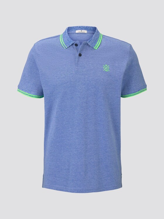 Poloshirt in Two-Tone Optik - Männer - blue two tone pique Poloshirt in Two-Tone Optik - Männer - blue two tone pique - 7 - TOM TAILOR