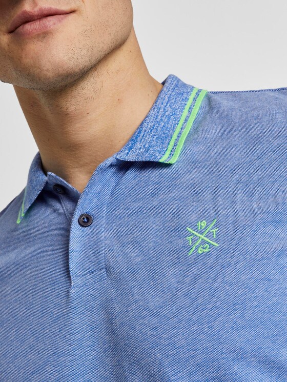 Poloshirt in Two-Tone Optik - Männer - blue two tone pique Poloshirt in Two-Tone Optik - Männer - blue two tone pique - 9 - TOM TAILOR