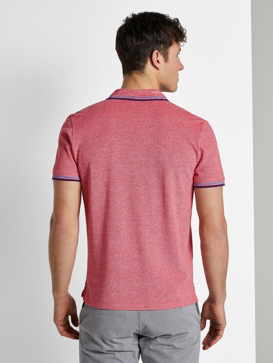 Poloshirt in Two-Tone Optik - Männer - red two tone pique Poloshirt in Two-Tone Optik - Männer - red two tone pique - 2 - TOM TAILOR