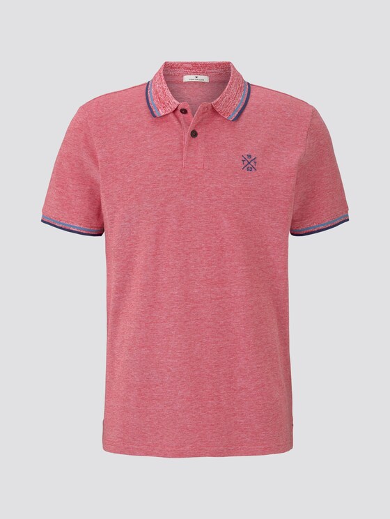 Poloshirt in Two-Tone Optik - Männer - red two tone pique Poloshirt in Two-Tone Optik - Männer - red two tone pique - 7 - TOM TAILOR