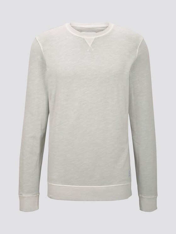simple sweatshirt - Men - Silver Grey simple sweatshirt - Men - Silver Grey - 7 - TOM TAILOR