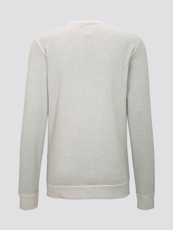 simple sweatshirt - Men - Silver Grey simple sweatshirt - Men - Silver Grey - 8 - TOM TAILOR